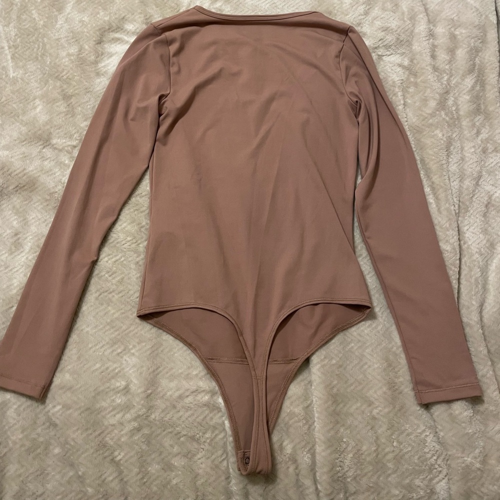 Abercrombie & Fitch Soft A&F Tan Long Bodysuit - image 3